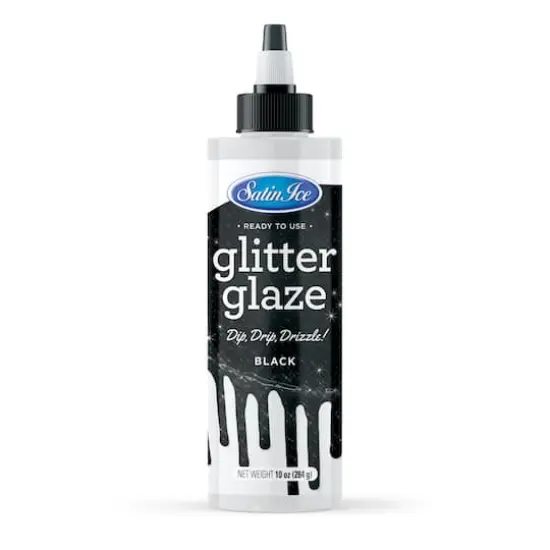 Satin Ice&reg; Glitter Glaze Black {1}