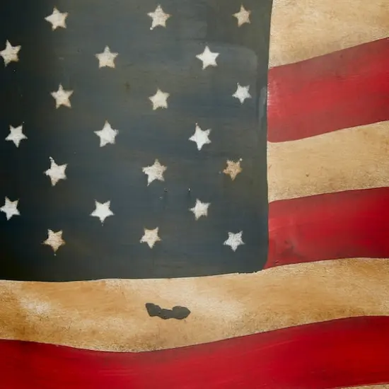 Metal Vintage American Flag Wall Decor {4}