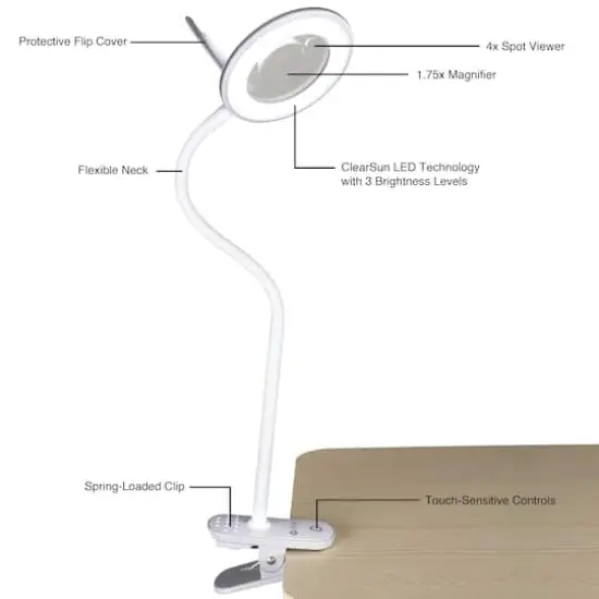 OttLite® Lighted Magnifier Clip Lamp {5}