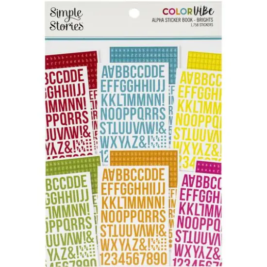 Simple Stories Color Vibe Alpha Sticker Book Brights {1}