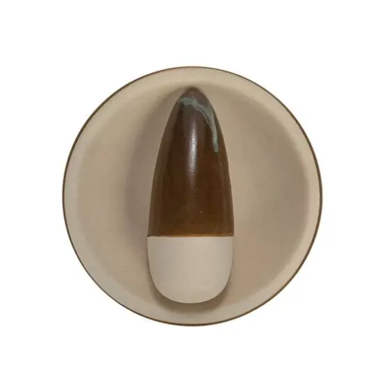 Hello Honey® Brown & Cream Reactive Glaze Stoneware Mortar & Pestle {7}