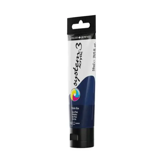 Daler-Rowney&reg; Original System 3 Acrylic Paint, 59mL 142 Phthalo Blue {5}