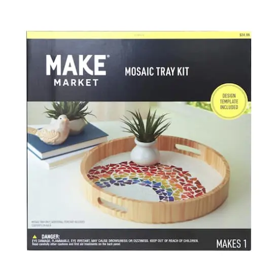 14" Round Rainbow Mosaic Tray Kit by Make Market&reg; {1}