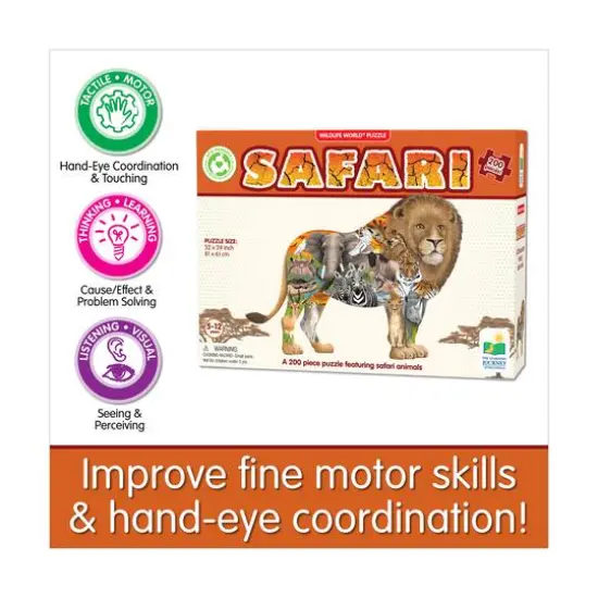 Wildlife World Puzzle - Safari: 200 Pcs {8}