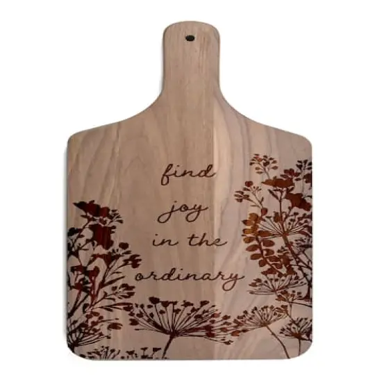 Find Joy in the Ordinary 8" x 17" Walnut Paddle Cutting Board {1}