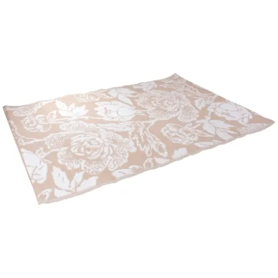Pink Floral Outdoor Area Rug, 4ft. x 6ft. {4}