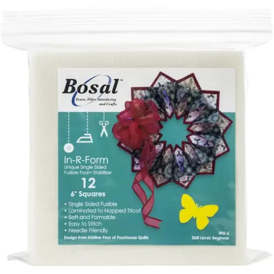 Bosal In-R-Form Single-Sided Fusible Foam Stabilizer, 6" x 6" {1}
