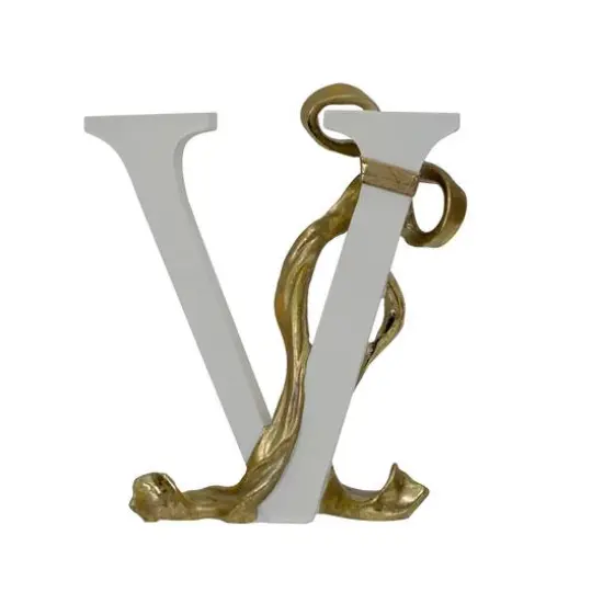 8.25" Gold Bow Monogram Letter by Ashland&reg; V {3}