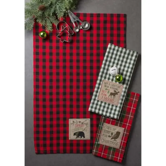 DII&reg; Cabin Christmas Embroidered Dishtowel Set {4}