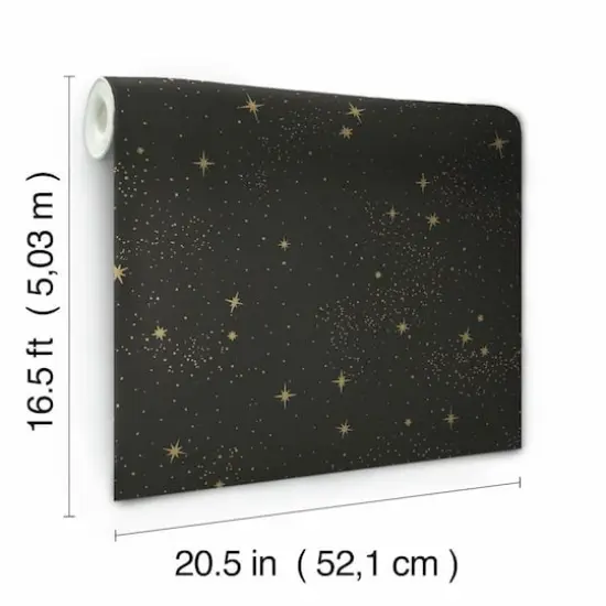 RoomMates Upon a Star Peel & Stick Wallpaper Black {1}