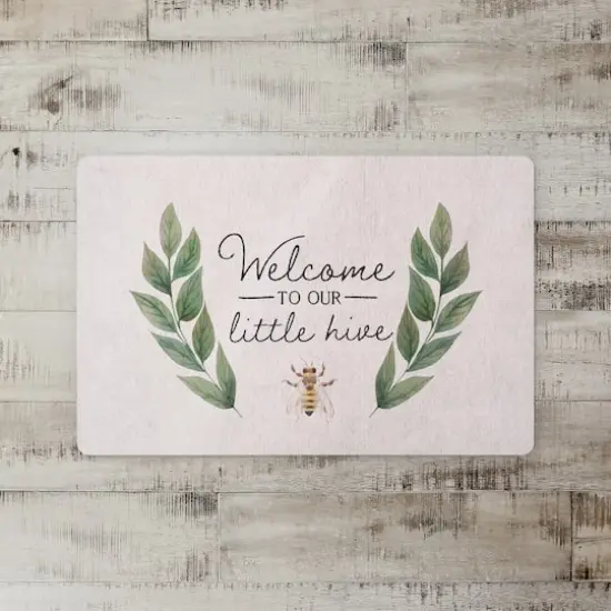 Welcome To Our Little Hive Floor Mat {3}