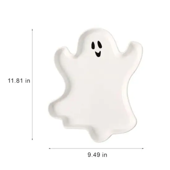 11.75" Ceramic Ghost Platter by Makery™ {4}