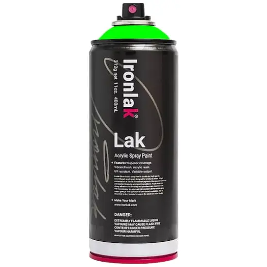 Ironlak Acrylic Spray Paint Flouro Green {1}