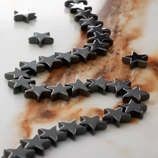 Black Hematite Star Beads, 8mm by Bead Landing&trade; {3}