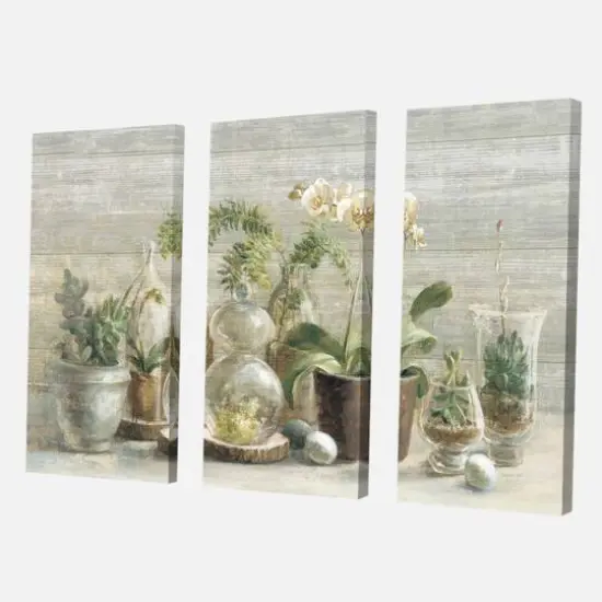 Designart - Composition of Orchids - Traditional Canvas Artwork {1}