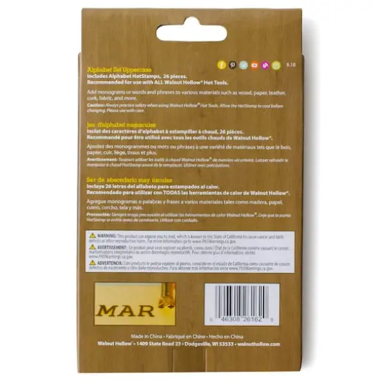 Walnut Hollow&reg; Hot Stamps Alphabet Set {5}