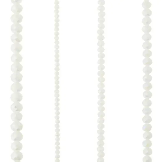 White Faceted Glass Rondelle Beads by Bead Landing&trade; {1}
