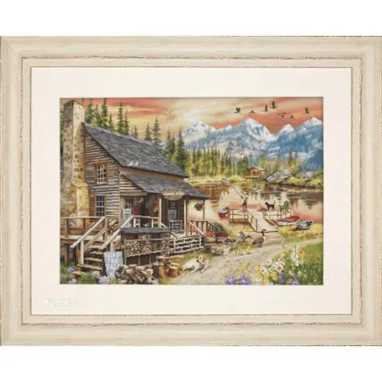 Luca-S Log Cabin General Store Counted Cross-Stitch Kit {8}