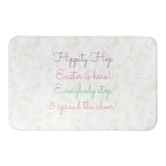 Hippity Hop Easter is Here 21" x 34" Bath Mat {1}