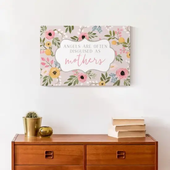 Mothers are Angels Canvas Wall Art {5}