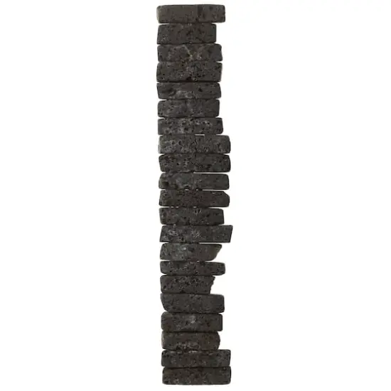 Black Natural Lava Stick Beads, 24mm by Bead Landing&trade; {4}