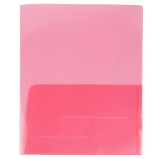 JAM Paper Plastic Lightweight 2-Pocket Presentation Folders, 6ct. Red {2}