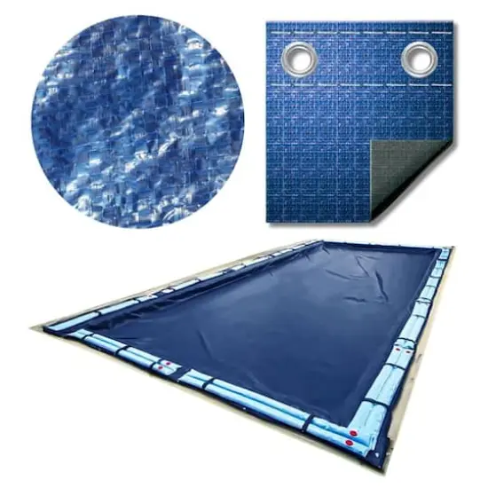 Swim Central 55ft. Blue Inground Rectangular Swimming Pool Winter Cover {1}