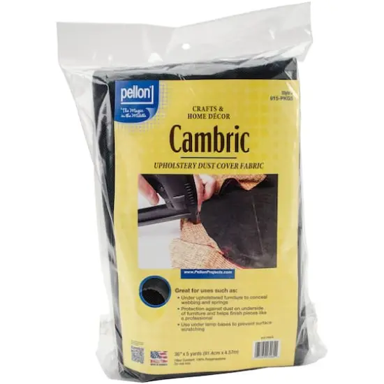 Pellon&reg; Black Cambric Upholstery Dust Cover Fabric, 36" x 5yd. {3}