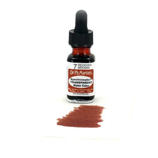 Dr. Ph. Martin's&reg; Synchromatic Transparent Watercolor, 0.5oz. 7 Reddish Brown {4}