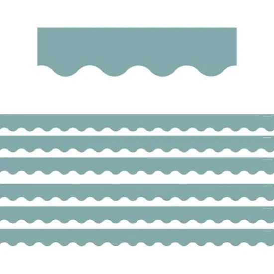 Teacher Created Resources Calming Blue Scalloped Border Trim, 210ft. {1}