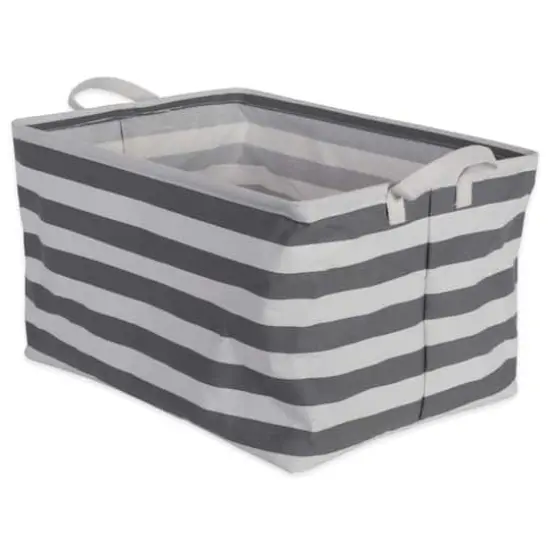 DII&reg; Striped Laundry Bins, 2ct. Gray Stripe {5}