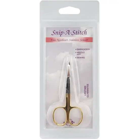 Tool Tron 3.5" Gold-Plated Snip-A-Stitch Scissors {1}