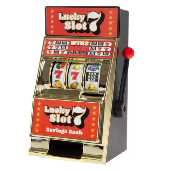 Toy Time Lucky 7s Tabletop Slot Machine Coin Bank {1}