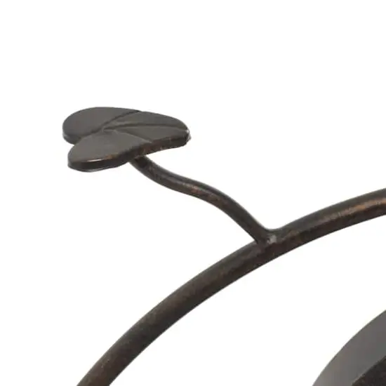 19" Black Metal Vintage Bicycle Clock {6}