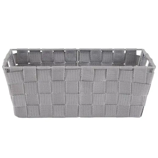 Simplify Small Grey Woven Storage Shelf Baskets, 2ct. {9}