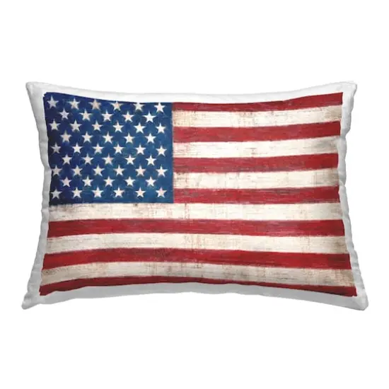 Stupell Industries Patriotic American Flag, Patriotic American Flag Decorative Printed Throw Pillow {1}