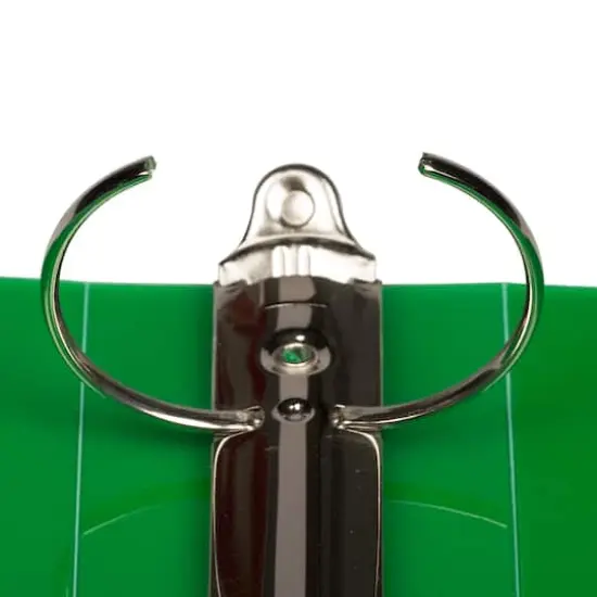 JAM Paper 2" Glass Twill Plastic 3-Ring Binder Green {5}