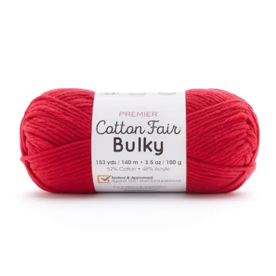 Premier&reg; Cotton Fair&reg; Bulky Solid Yarn Red {1}