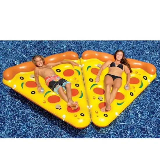6ft. Inflatable Pizza Slice Swimming Pool Float {5}