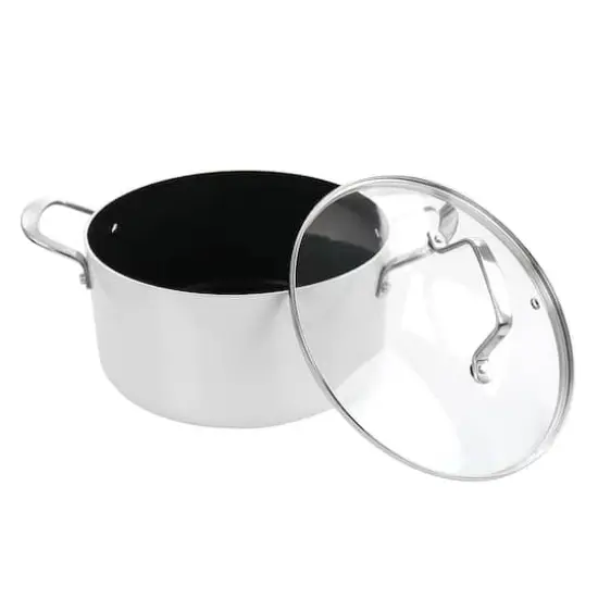 Martha Stewart 10 Piece Nonstick Hard Aluminum Cookware Set White {9}