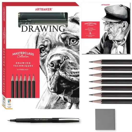 Hinkler Art Maker Masterclass Collection Drawing Techniques Kit {3}