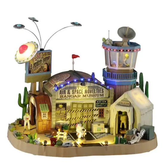 Lemax&reg; Spooky Town&reg; The Air & Space Novelties Hangar Museum {1}