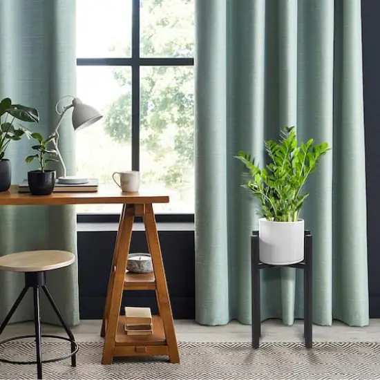 Sorbus 10" Black Mid Century Style Plant Stand {6}