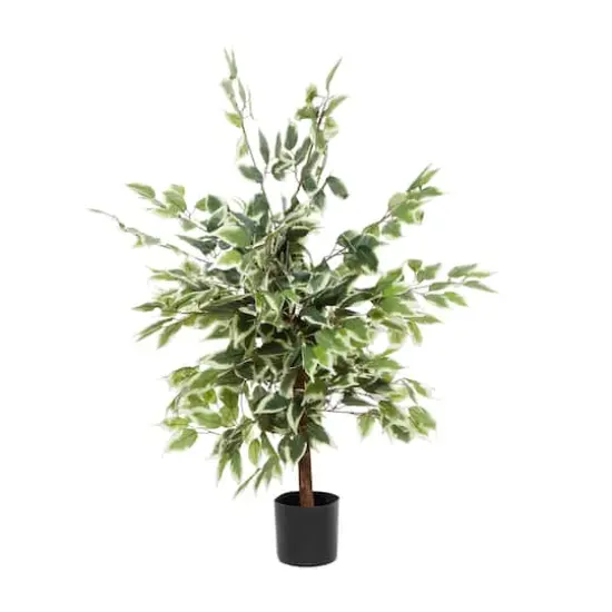 Ficus Tree Artificial Decorative Foliage, 45", Green {4}