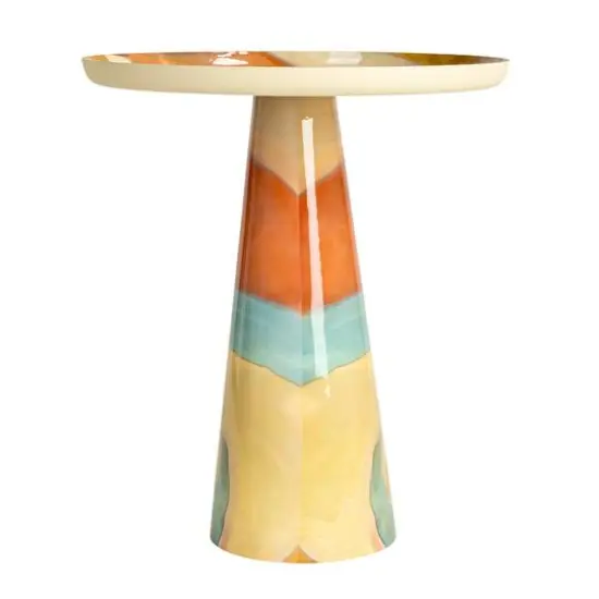 Hello Honey&reg; Multicolor Vibrant Mosaic Enameled Metal Table {9}