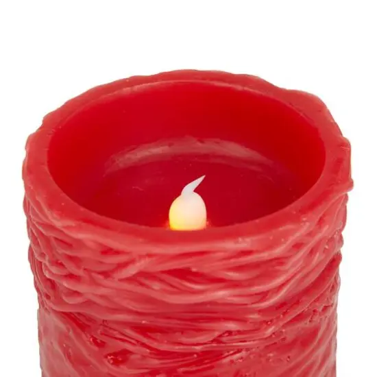 Red Coastal Flameless Candle Set {5}