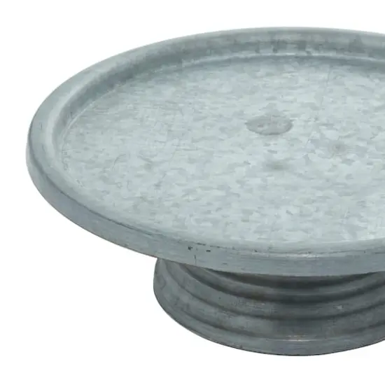 Grey Iron Farmhouse Cake Stand, 4" x 13" x 13" {4}