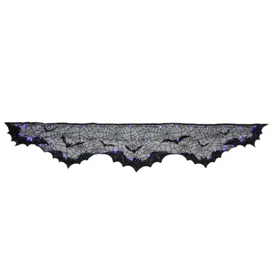 96" Black Bat LED Lighted Mantel Scarf by Ashland&reg; {1}