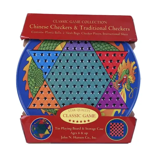 Chinese Checkers & Traditional Checkers Tin {1}