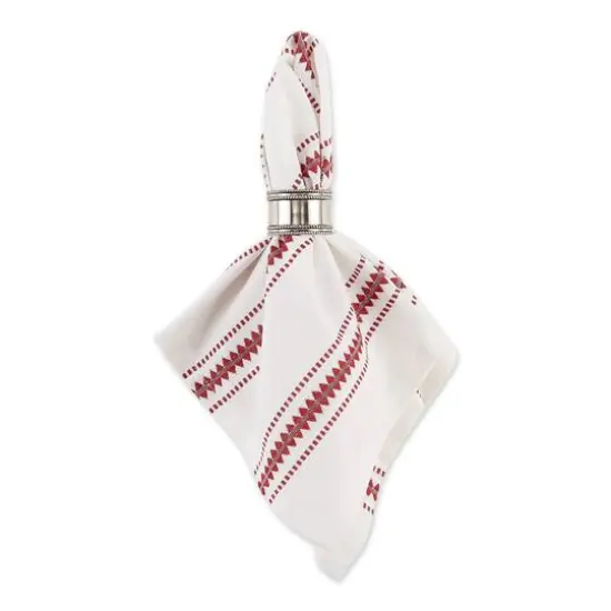 DII&reg; Barn Red Zig Dobby Stripe Cloth Dinner Napkins, 6ct. {4}